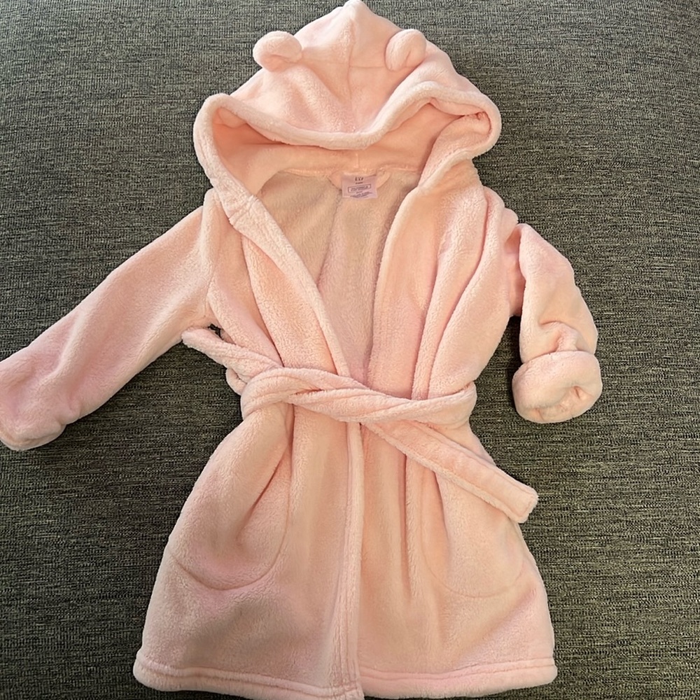 GAP Kids Pink Hooded Pajama Robe